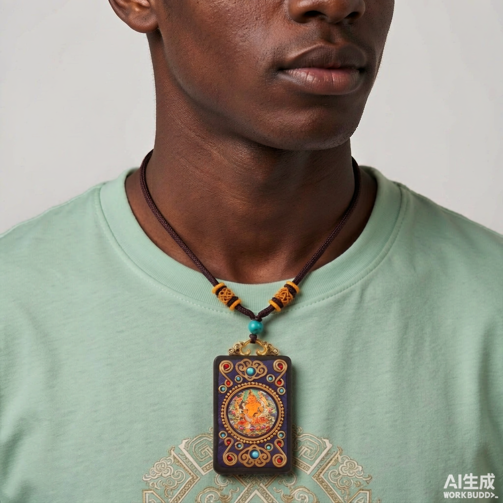 Tibetan Amulet Pendant Necklace
