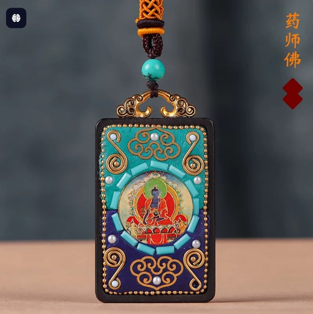 Medicine Buddha Amulet Pendant Necklace