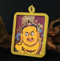 Yellow Jambhala Wealth God Gold Amulet Pendant