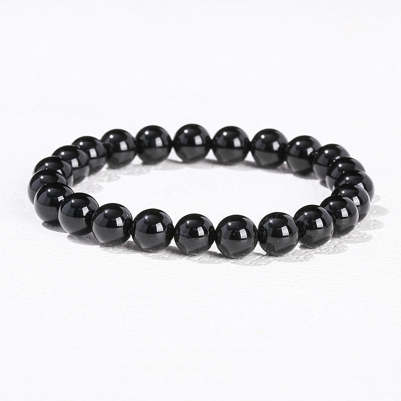 Black Agate Natural Gemstone Bracelet