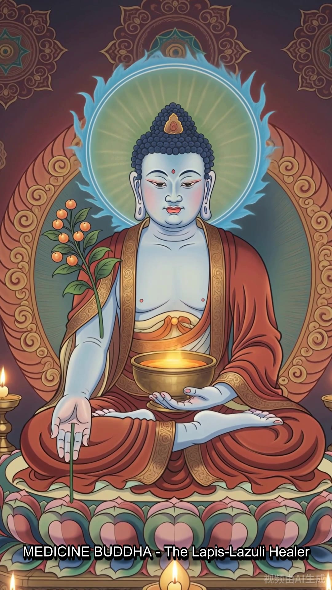 Medicine Buddha Amulet Pendant Necklace